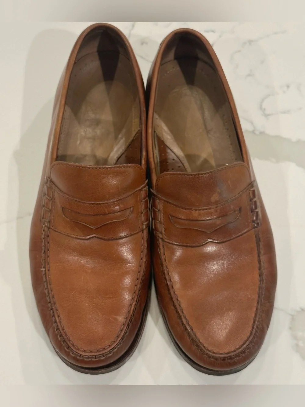Cole Haan Pinch Penny Loafers Mens Sz 8 Brown Leather Preppy Dress Shoes Slip On